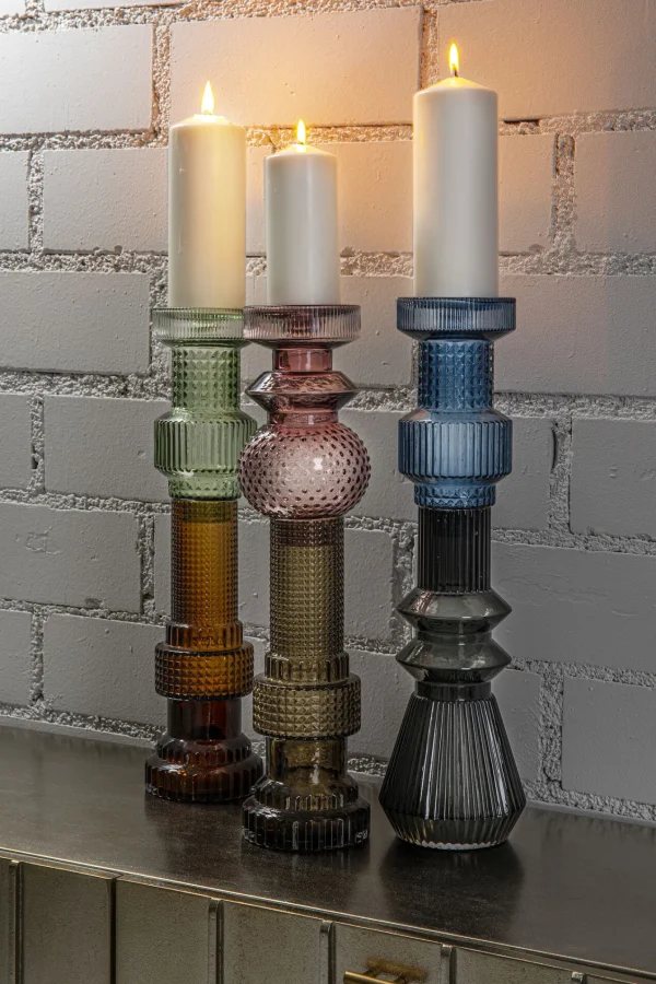 CANDELABRO MARVELOUS DUO VERDE BROWN 49CM - KARE