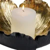 Ciotola decorativa Flower Bloom nero-oro Ø25cm - KARE