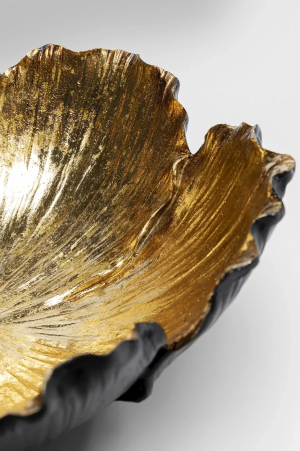 Ciotola decorativa Flower Bloom nero-oro Ø25cm - KARE