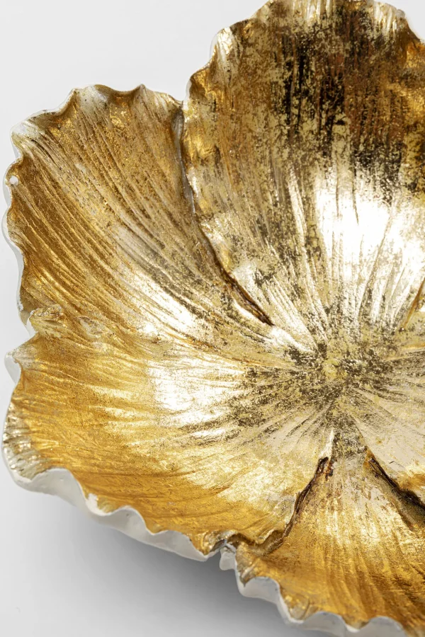 Ciotola decorativa Flower Bloom crema-oro Ø25cm - KARE