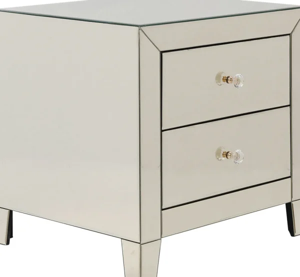 COMODINO LUXURY CHAMPAGNE 2 CASSETTI - KARE