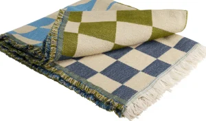 Coperta Checker blu verde 170x130cm - KARE