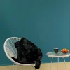 Copriletto in montone nero 60x85 cm - KARE