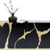 Credenza Cracked nero oro 165x80cm - KARE