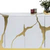 Credenza Oro Bianco Cracked 165x80cm - KARE