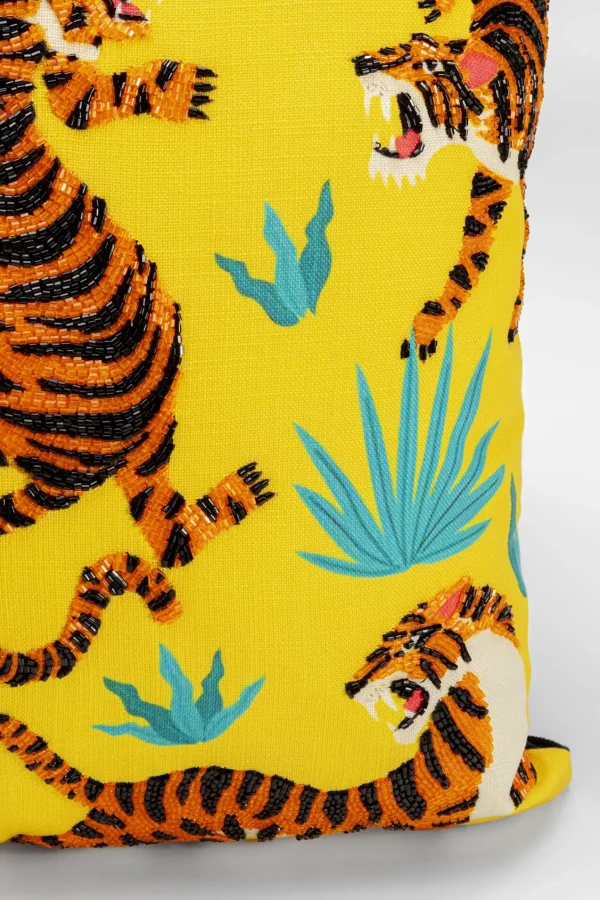 Cuscino Tiger Love giallo 45x45cm - KARE