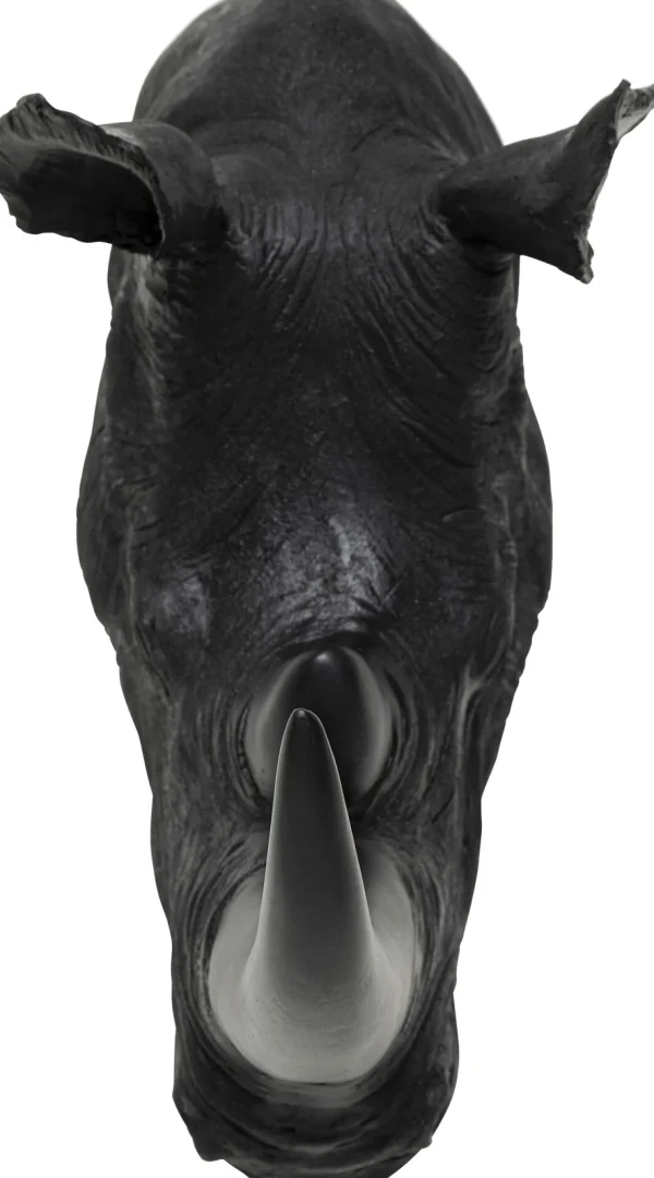 Decorazione da parete Rhino Head Antique nero 22x4 - KARE