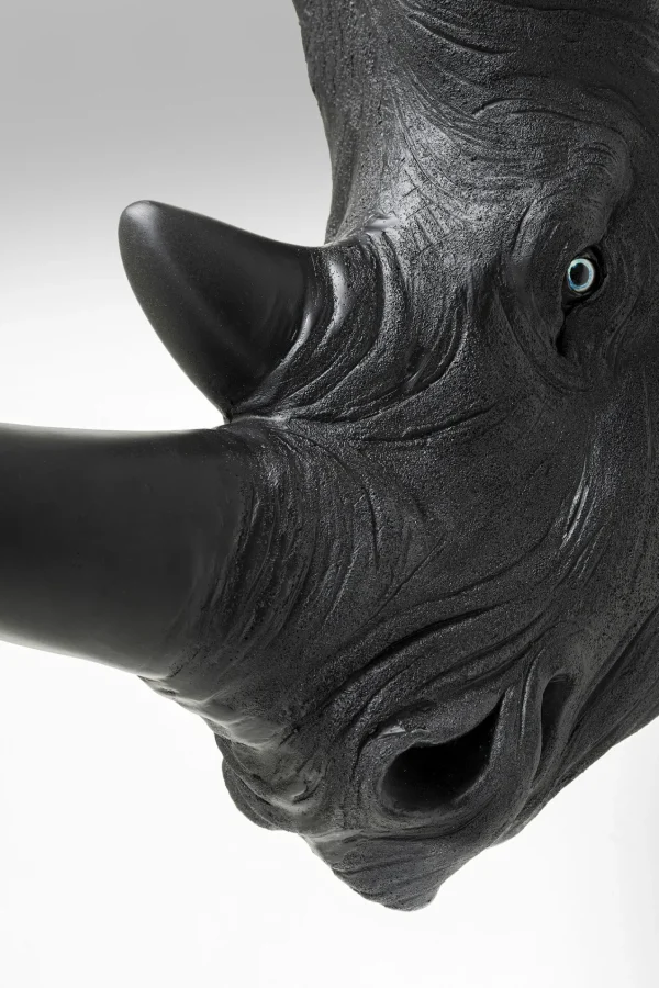 Decorazione da parete Rhino Head Antique nero 22x4 - KARE
