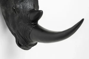 Decorazione da parete Rhino Head Antique nero 22x4 - KARE
