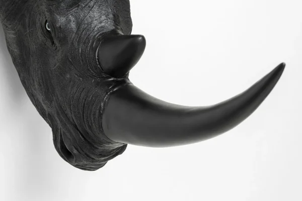 Decorazione da parete Rhino Head Antique nero 22x4 - KARE
