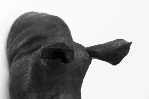 Decorazione da parete Rhino Head Antique nero 22x4 - KARE
