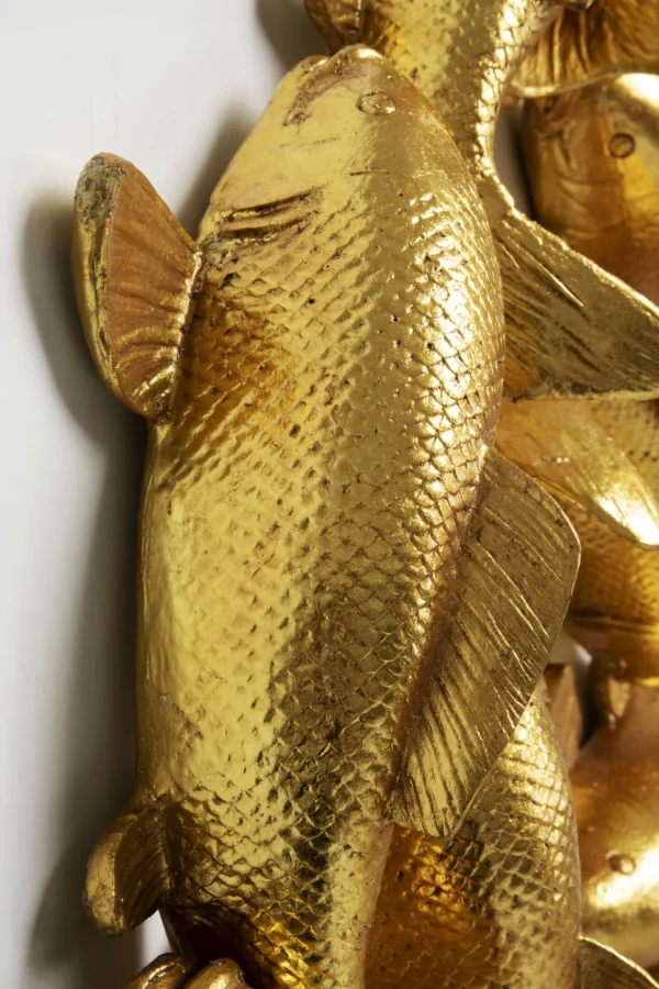 Decorazione da parete School of Koi oro Ø102cm - KARE