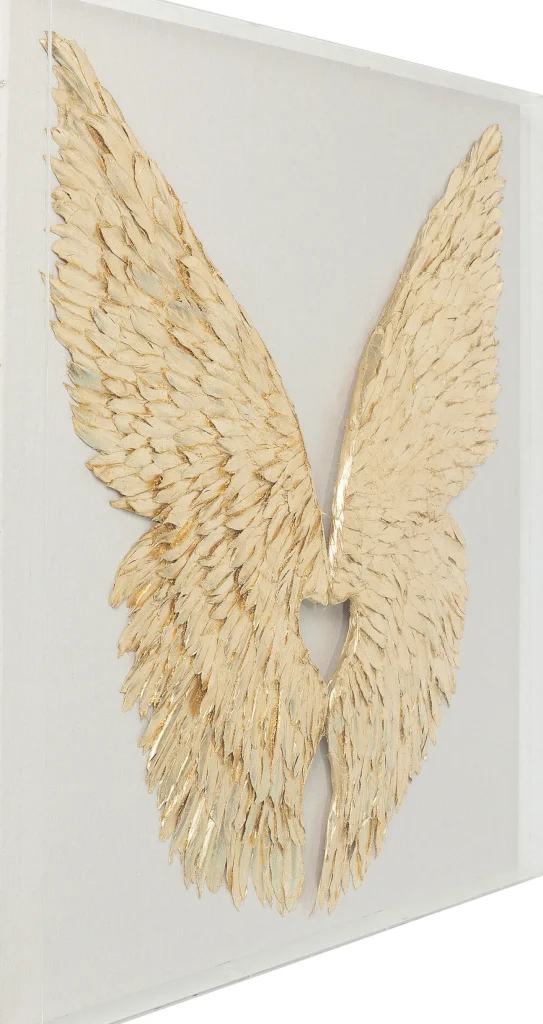 Decorazione da parete Wings oro/bianco 120x120 cm - KARE