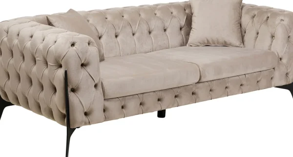 Divano Bellissima 2 posti velluto beige 200cm - KARE