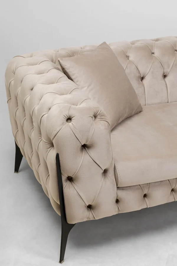 Divano Bellissima 2 posti velluto beige 200cm - KARE