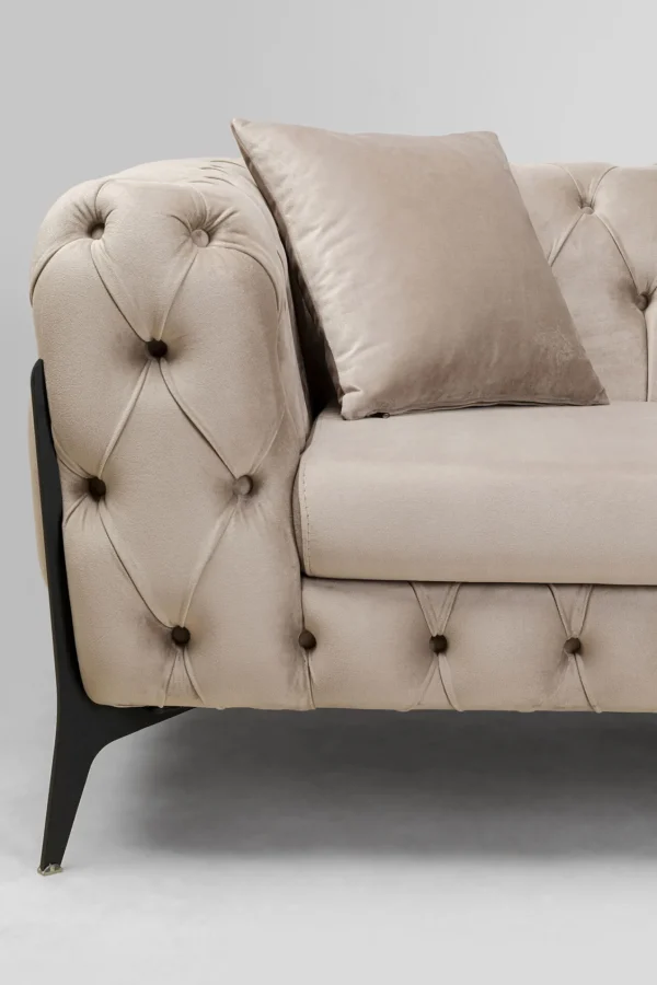 Divano Bellissima 2 posti velluto beige 200cm - KARE