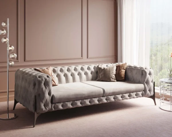 Divano Bellissima 3-posti beige 240cm - KARE