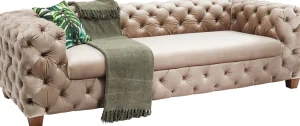 DIVANO DESIRE 3-POSTI VELLUTO ECRU - KARE