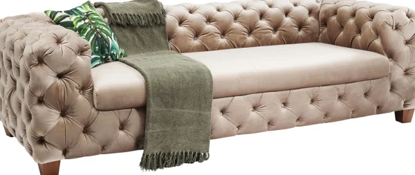 DIVANO DESIRE 3-POSTI VELLUTO ECRU - KARE
