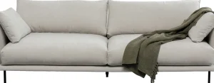 Divano Edna 3-posti crema 245cm - KARE