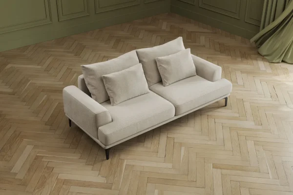 Divano Napoli 3-posti crema 227cm - KARE