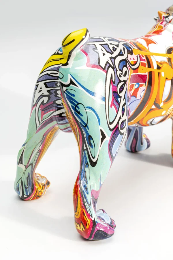 Figura decorata con effetto graffiti a forma di bulldog - KARE