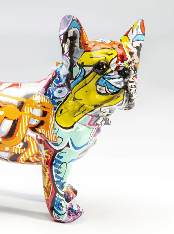 Figura decorata con effetto graffiti a forma di bulldog - KARE