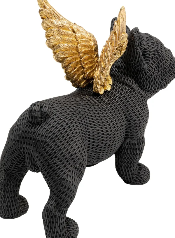 Figura decorativa Angel Dog nero 25cm - KARE