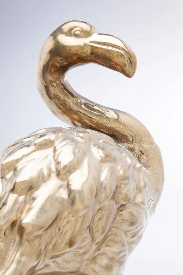 Figura decorativa Flamingo front oro - KARE