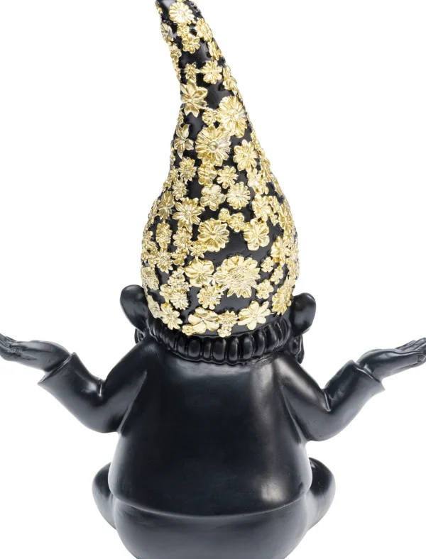 Figura decorativa Gnome Meditation nero-oro 19cm - KARE