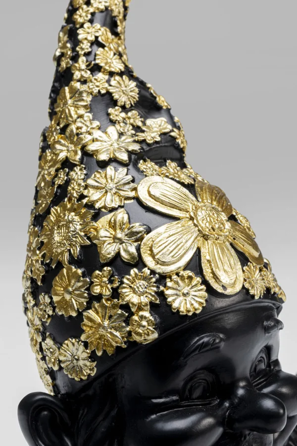 Figura decorativa Gnome Meditation nero-oro 19cm - KARE