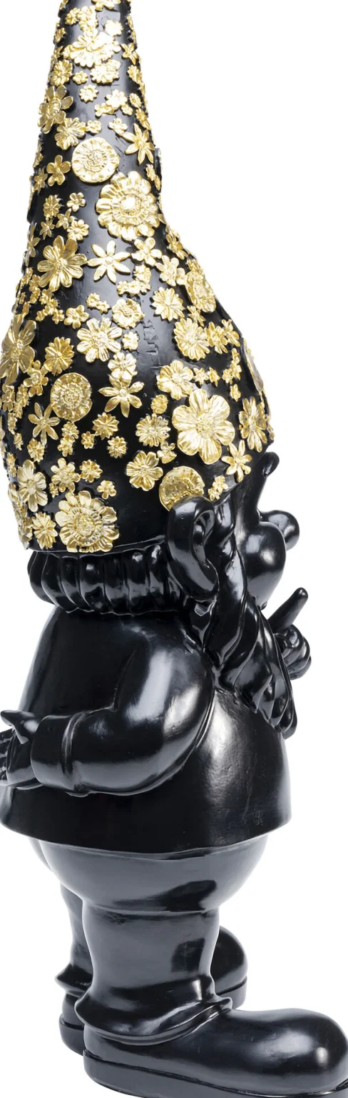 Figura decorativa Gnome Standing nero-oro 46cm - KARE