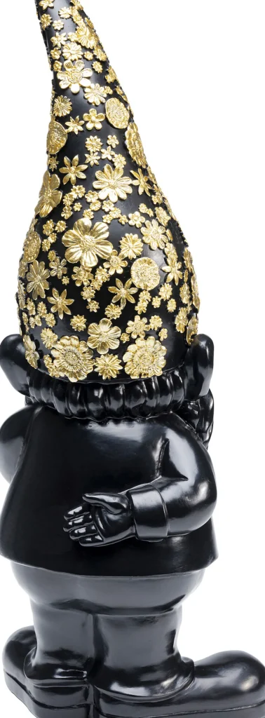 Figura decorativa Gnome Standing nero-oro 46cm - KARE