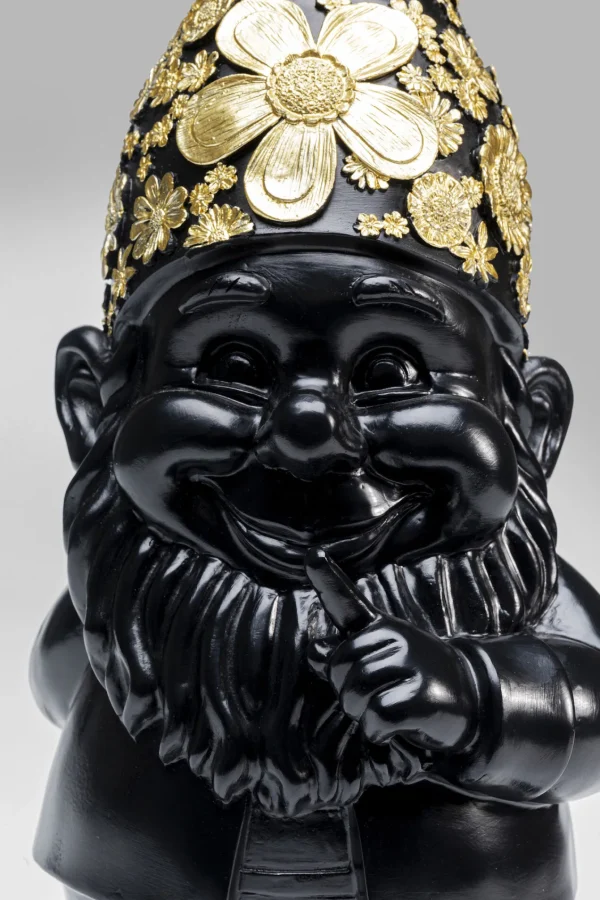Figura decorativa Gnome Standing nero-oro 46cm - KARE