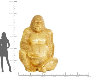 Figura decorativa Gorilla oro XXL 249 cm - KARE