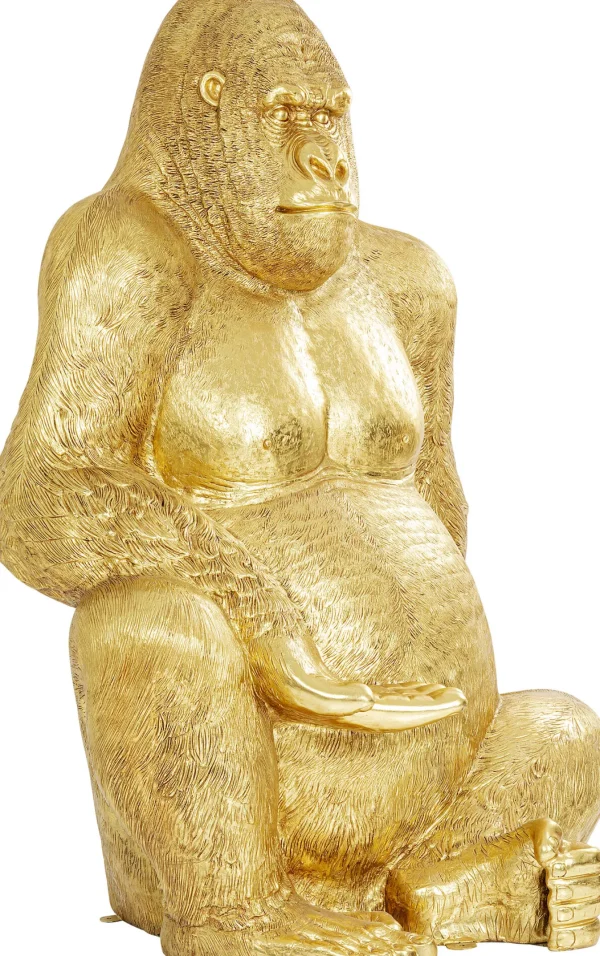 Figura decorativa Gorilla oro XXL 249 cm - KARE