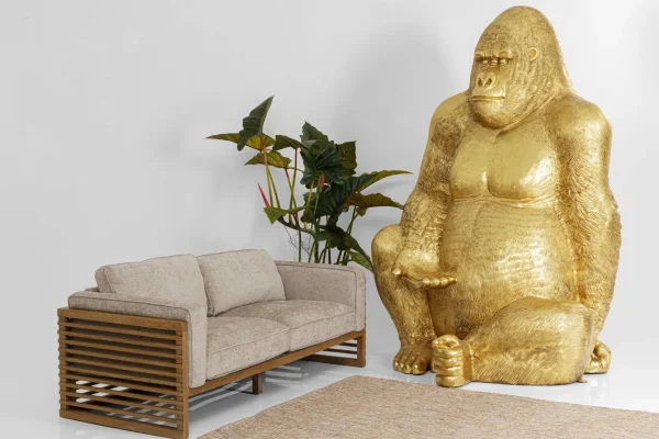 Figura decorativa Gorilla oro XXL 249 cm - KARE