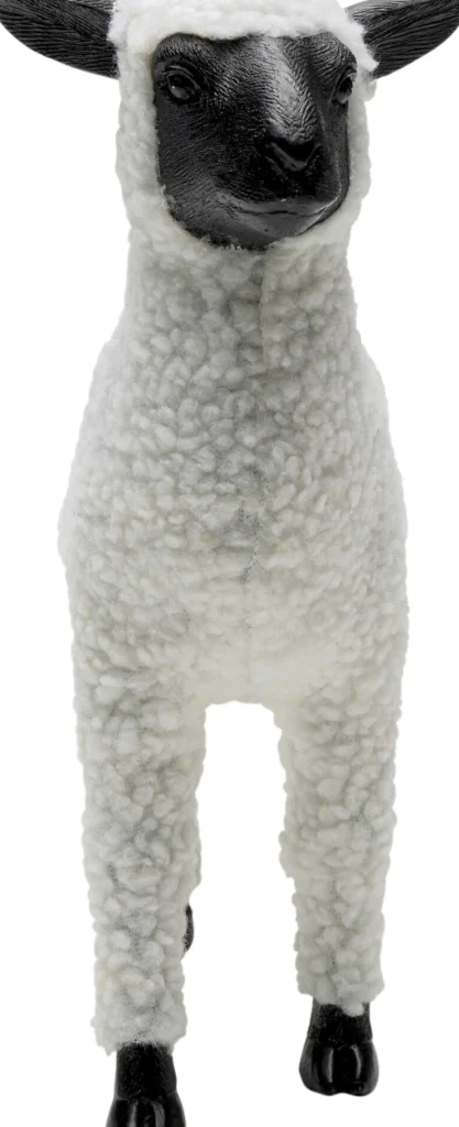 Figura decorativa Happy Sheep Wool bianco 28cm - KARE