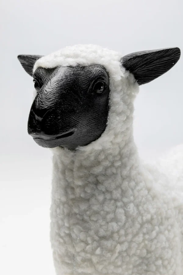Figura decorativa Happy Sheep Wool bianco 28cm - KARE
