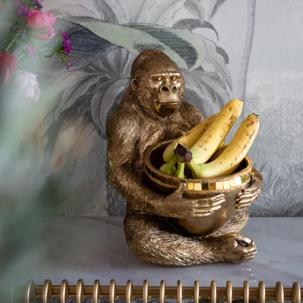 Figura decorativa Holding Bowl oro 41cm - KARE