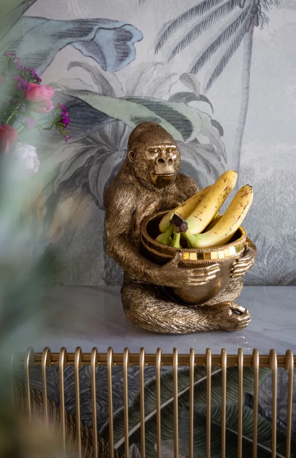 Figura decorativa Holding Bowl oro 41cm - KARE