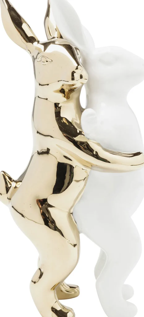 FIGURA DECORATIVA HUGGING RABBITS MEDIO - KARE