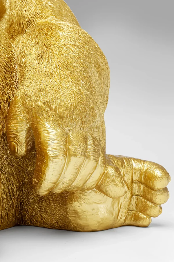 FIGURA DECORATIVA MONKEY GORILLA SIDE XL ORO - KARE