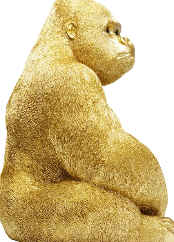 FIGURA DECORATIVA MONKEY GORILLA SIDE XL ORO - KARE