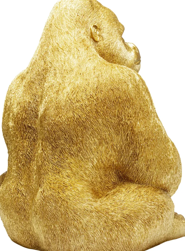 FIGURA DECORATIVA MONKEY GORILLA SIDE XL ORO - KARE