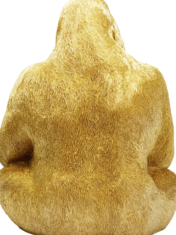 FIGURA DECORATIVA MONKEY GORILLA SIDE XL ORO - KARE