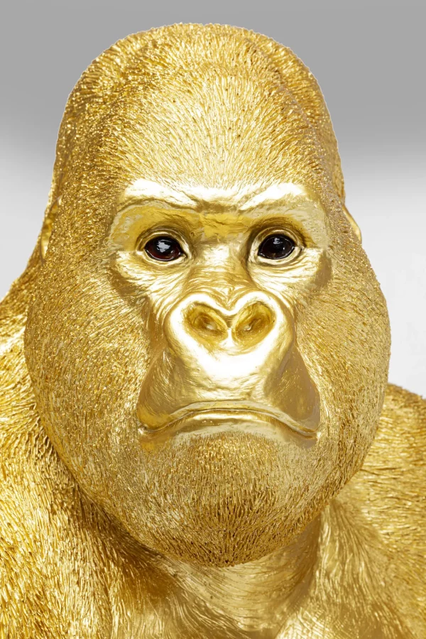 FIGURA DECORATIVA MONKEY GORILLA SIDE XL ORO - KARE