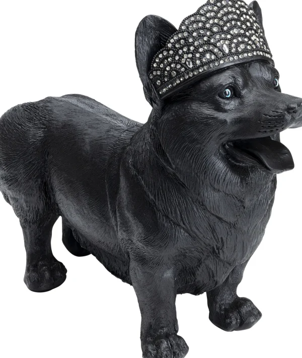 Figura decorativa Royal Standing Corgi nero 52cm - KARE