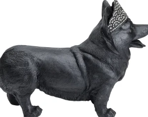 Figura decorativa Royal Standing Corgi nero 52cm - KARE