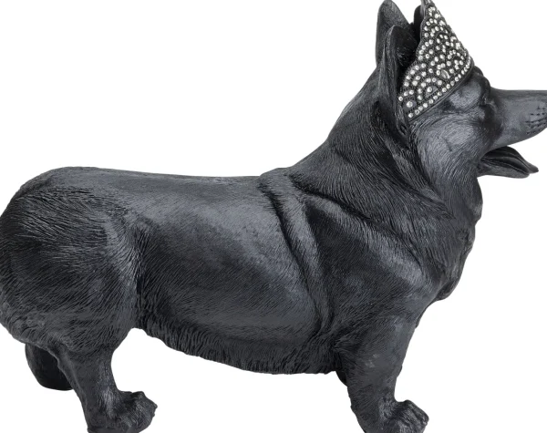 Figura decorativa Royal Standing Corgi nero 52cm - KARE